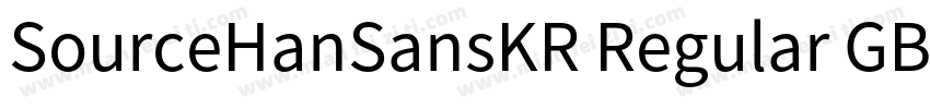 SourceHanSansKR Regular GBpc EUC H字体转换